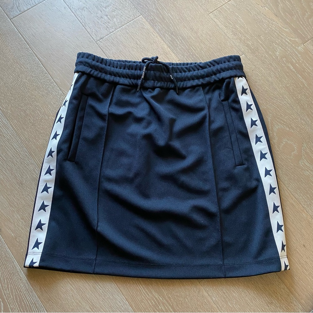 Golden Goose STAR collection elastic drawstring waist mini skirt sz 28-29 - Picture 3 of 11